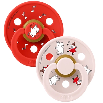 Bibs Sutter - str. 2 - Moomin - Dancing - 2-pak - Candy Apple mix